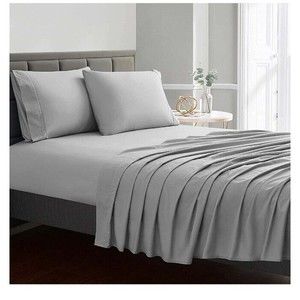 Microfiber Queen Bed Sheet Set Hotel Premium 1800 Count Gray